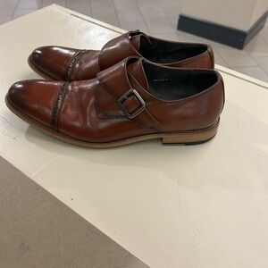 Men’s Elegant Brown Leather Monk Strap Oxfords-size 12 M-VERY NICE-Stacy Adam’s